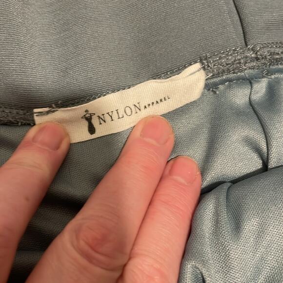 Nylon Apparel Spotlight Stealer Rhinestone Fringe Mini Skort Denim Blue 2XL - Picture 5 of 8